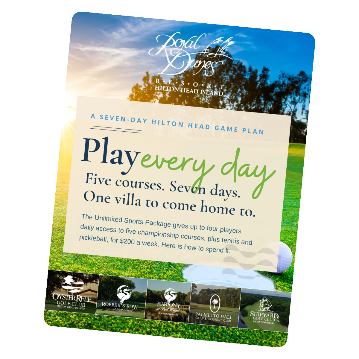 Play Every Day guide for planning a Hilton Head golf week